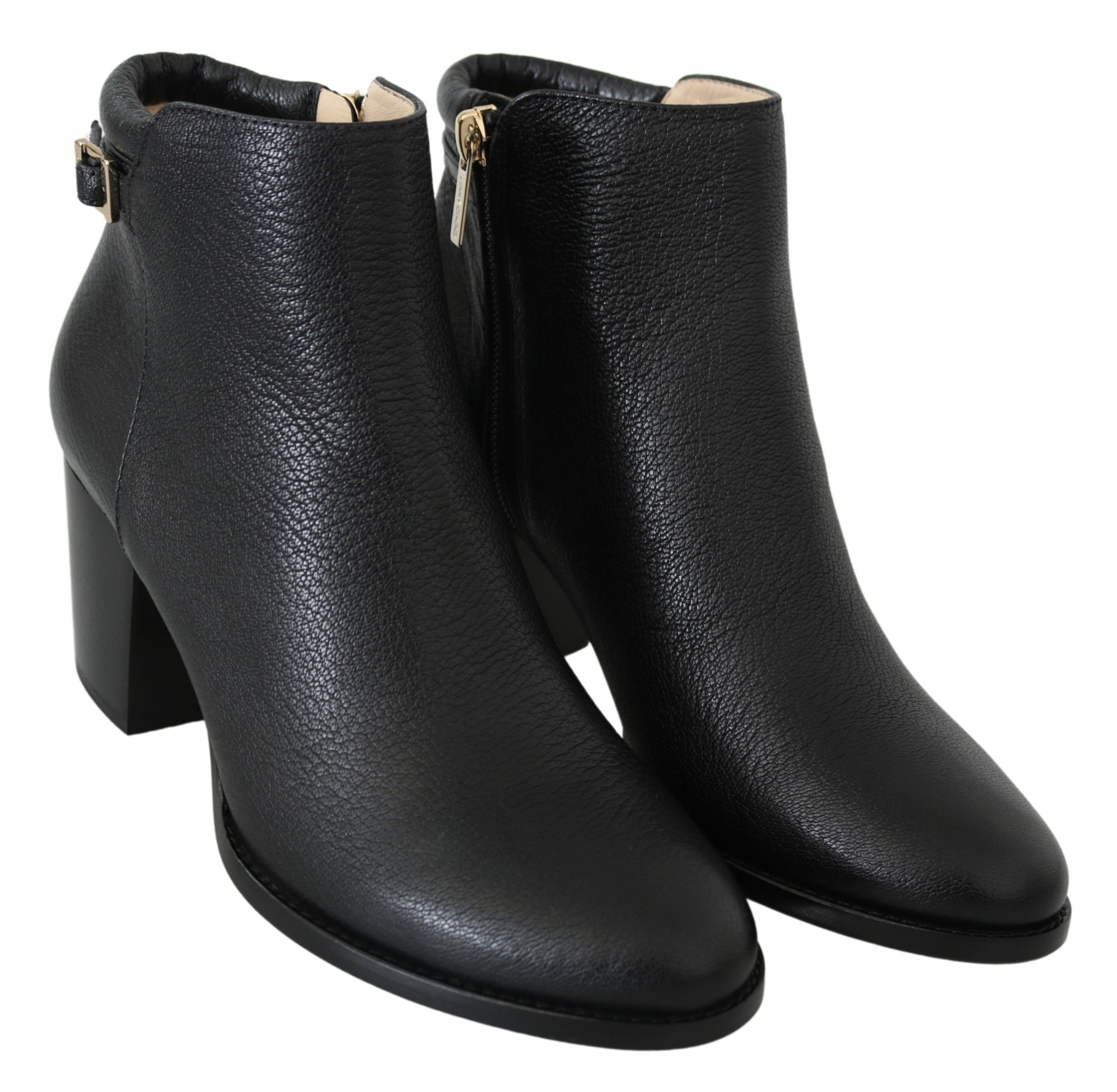 Leather Zip Closure Boots