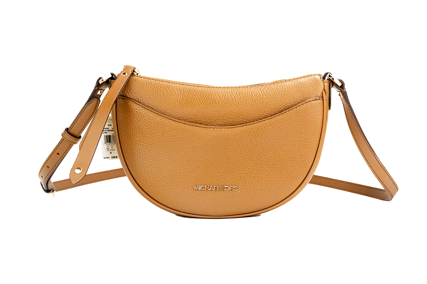 Pebbled Leather Crossbody Bag with Inner Card Slots