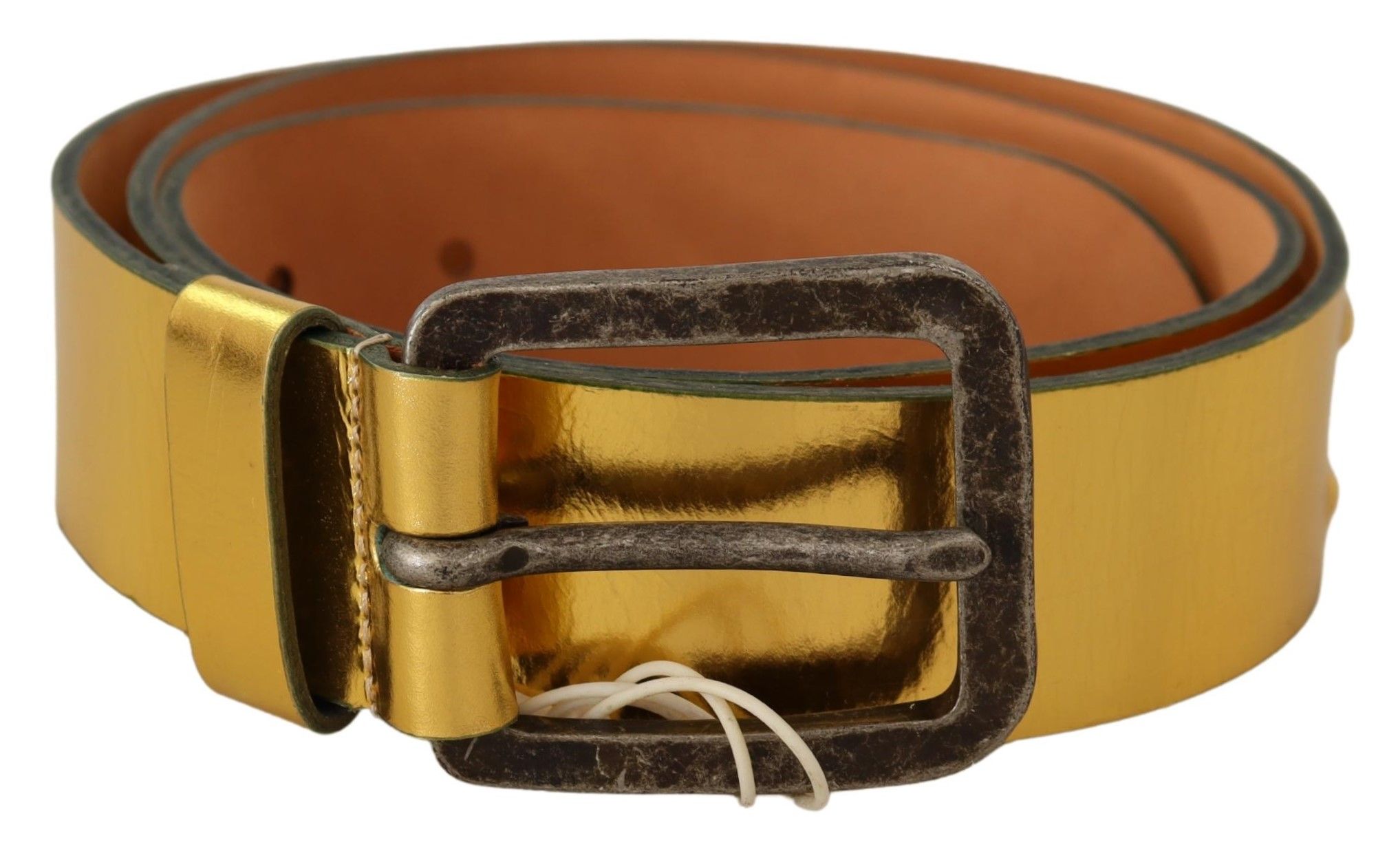 Genuine Leather Rustic Silver Buckle Waist Belt