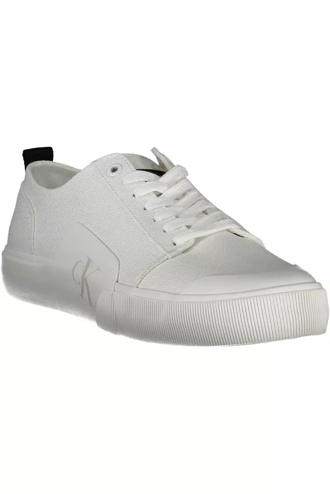 Cotton Sneaker with Contrasting Details and Logo Print