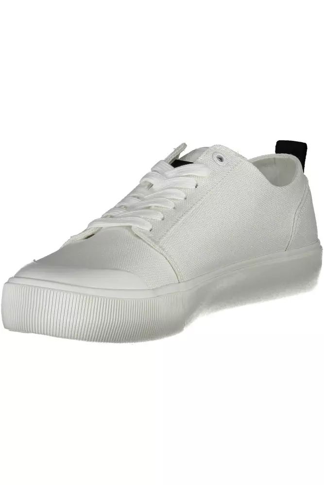 Cotton Sneaker with Contrasting Details and Logo Print