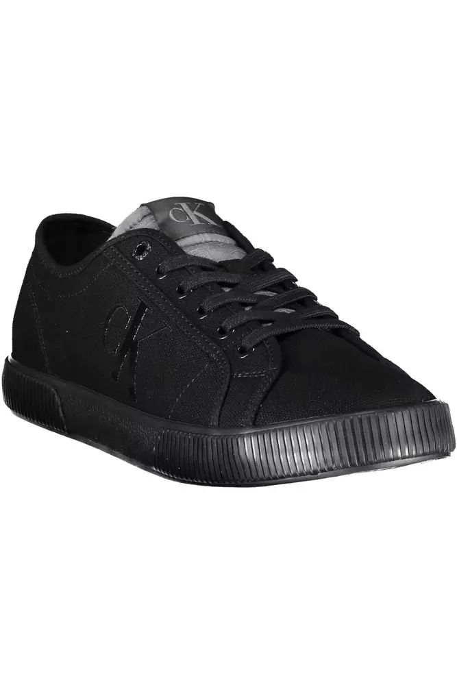 Recycled Black Cotton Sneaker