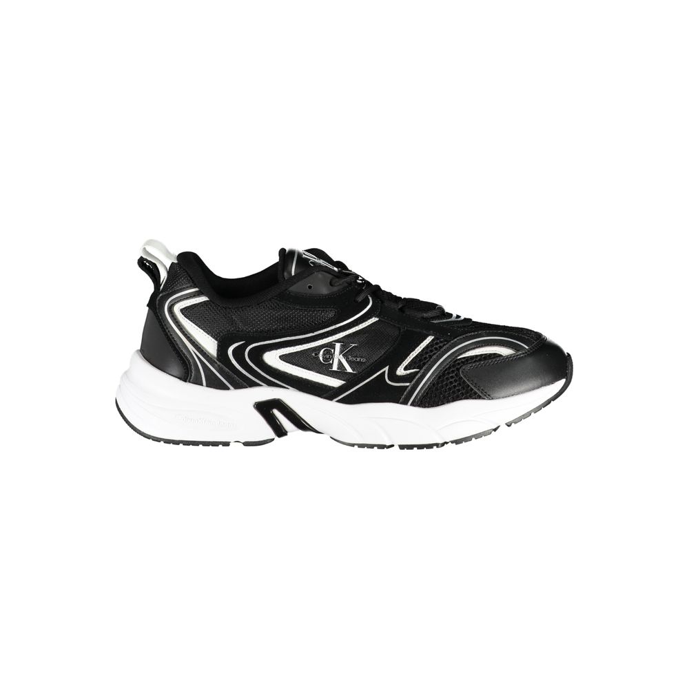 Polyester Sports Sneaker with Contrast Details and Logo Print