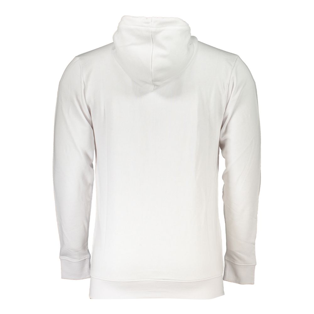 Hooded Cotton Sweatshirt with Logo Print and Zip