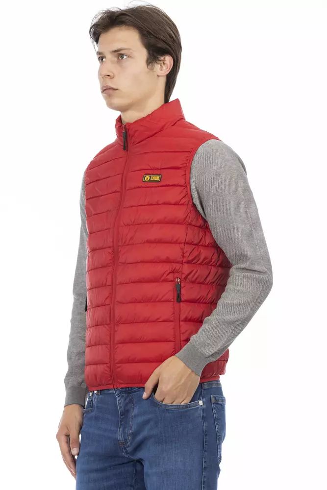 Sleeveless Polyester Jacket with Zip Details