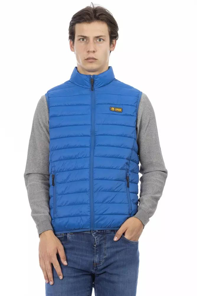Sleeveless Down Jacket with Pockets and Metal Zip