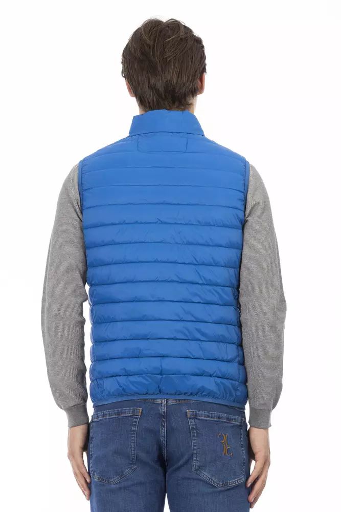 Sleeveless Down Jacket with Pockets and Metal Zip