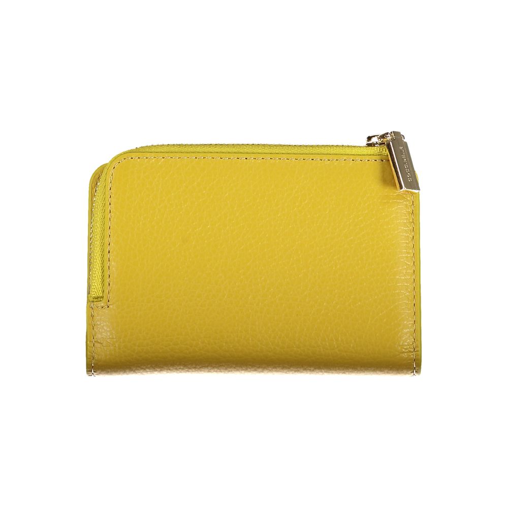 Double Space  Leather Wallet with Coin Purse and Zip Closure