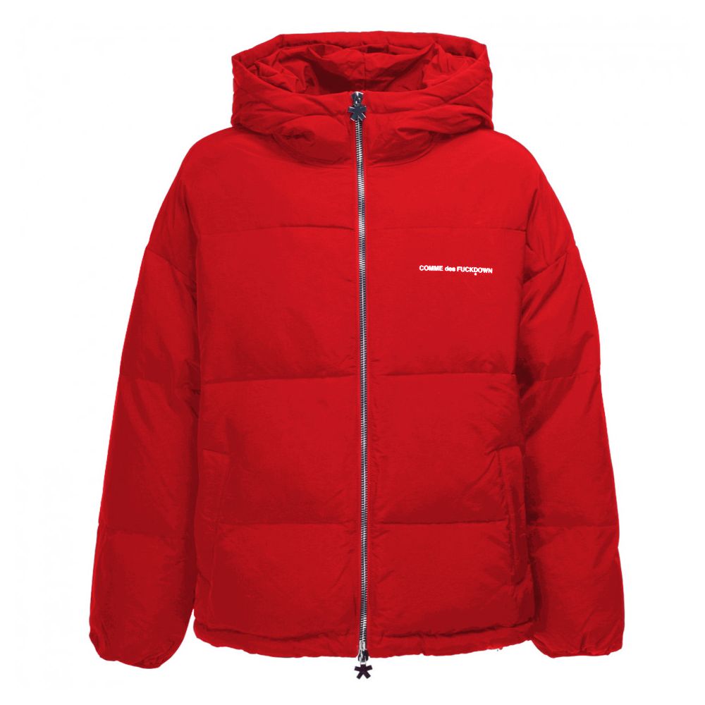 Padded Polyester Down Jacket with Zip Closure