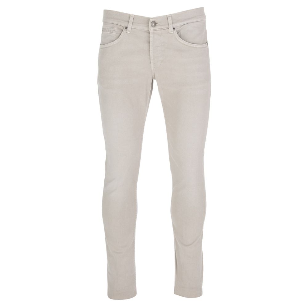 Stretch Cotton Low-Waisted Skinny Fit Trousers with Five Pockets