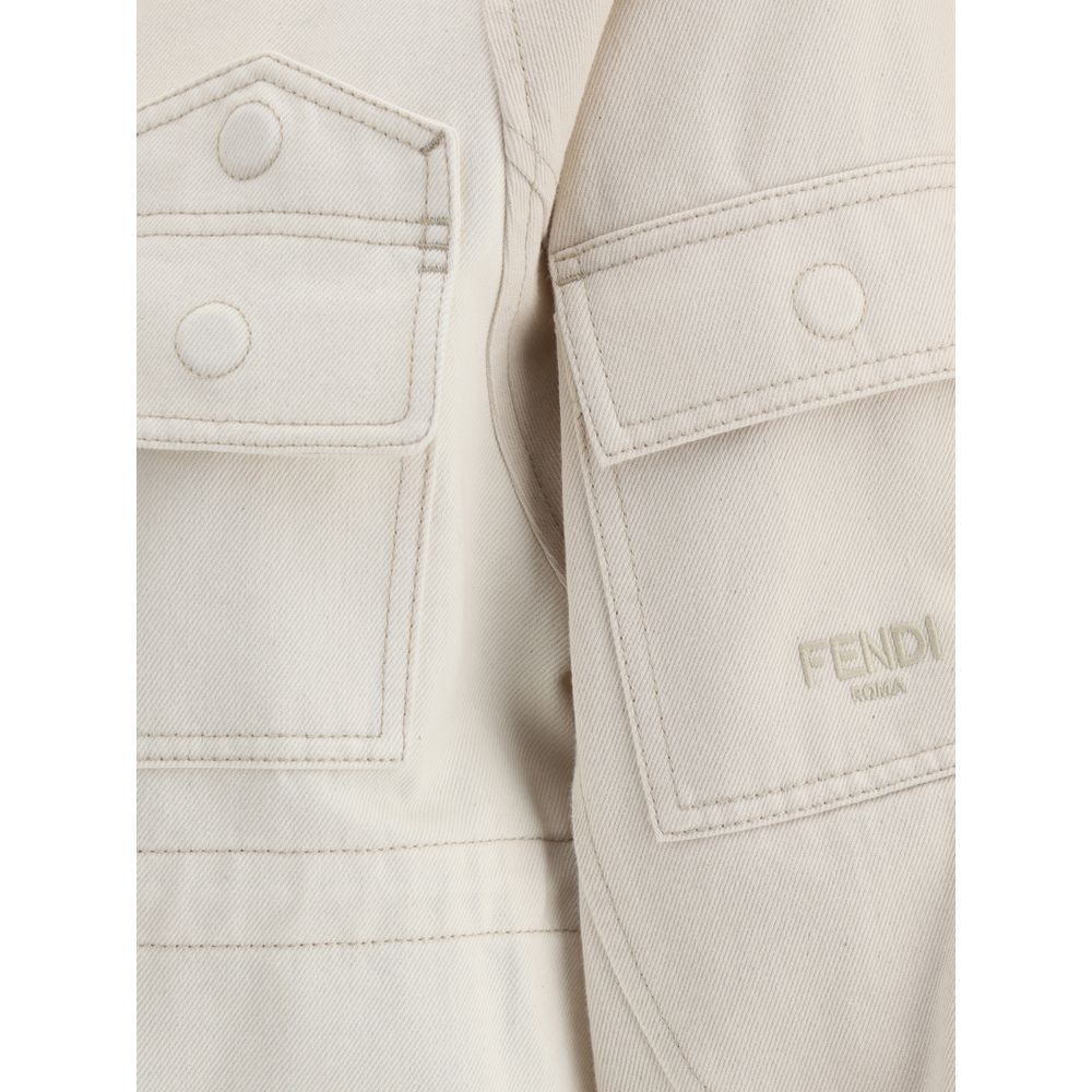 アウターその他 FENDI Women Outer FLF802AT23 F08QQ Beige FENDI FW24 Denim parka (FLF802AT23 F08QQ) (FENDI/ジャケット