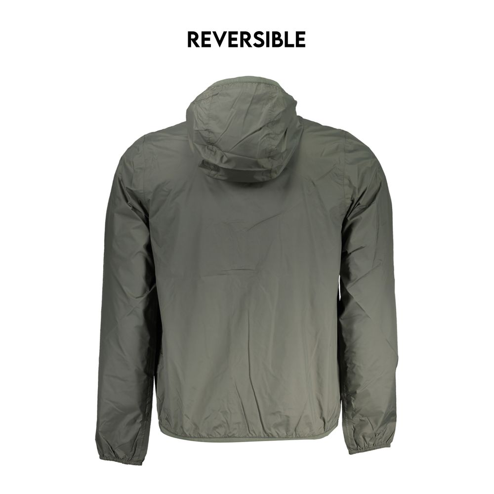 Reversible Waterproof Sports Jacket with Hood and Contrast Details