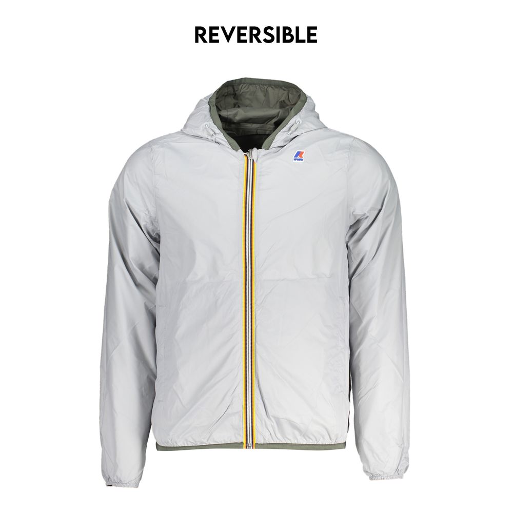 Reversible Waterproof Sports Jacket with Hood and Contrast Details