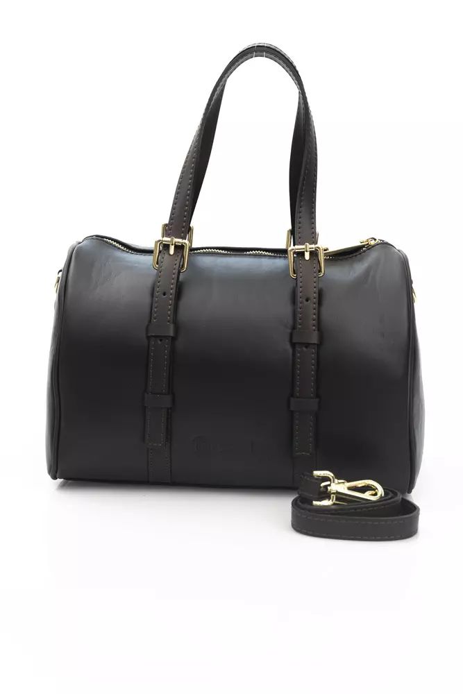 Sleek  Leather Crossbody Bag with Structured Compartments