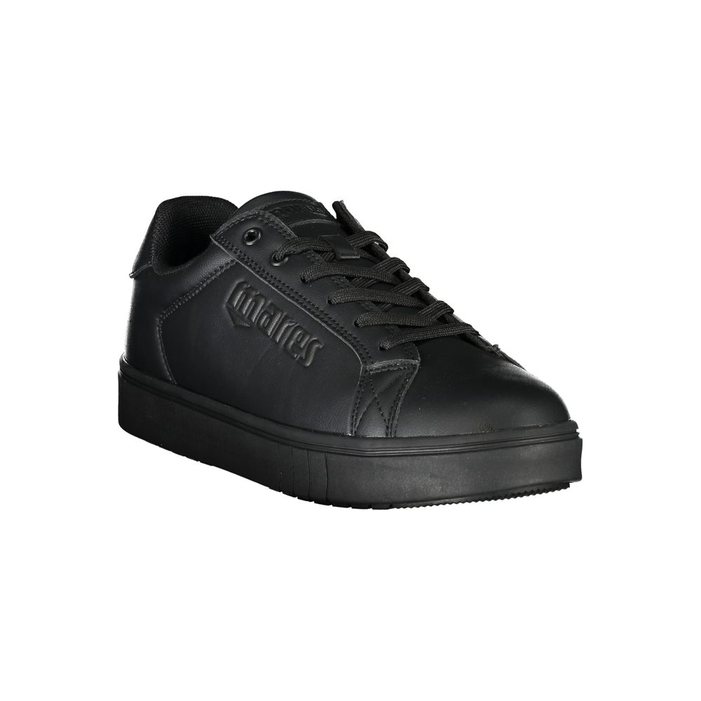 Polyester Lace-Up Sneaker with Contrast Details and Logo Print