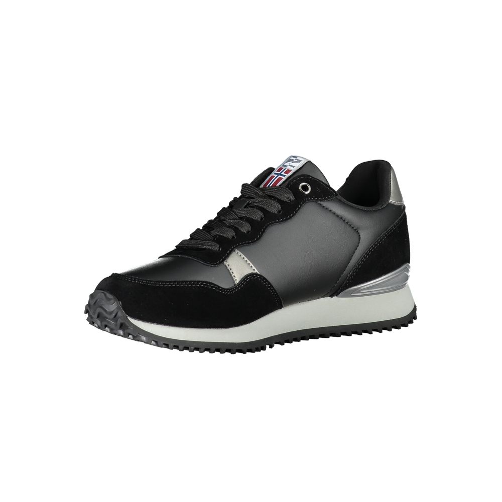 Polyester Sneaker with Contrasting Details and Logo Print