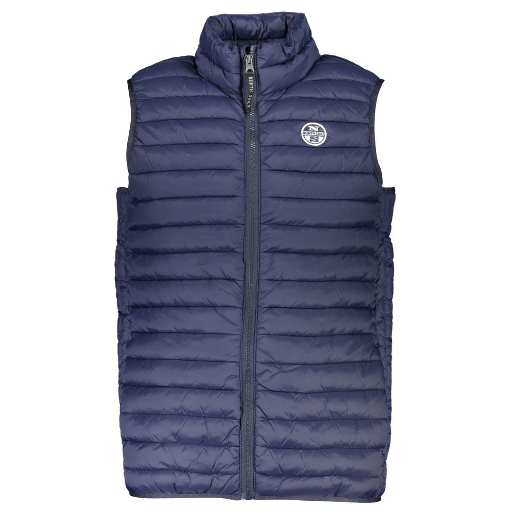 Sleeveless Jacket with Multiple Pockets and Logo Detail