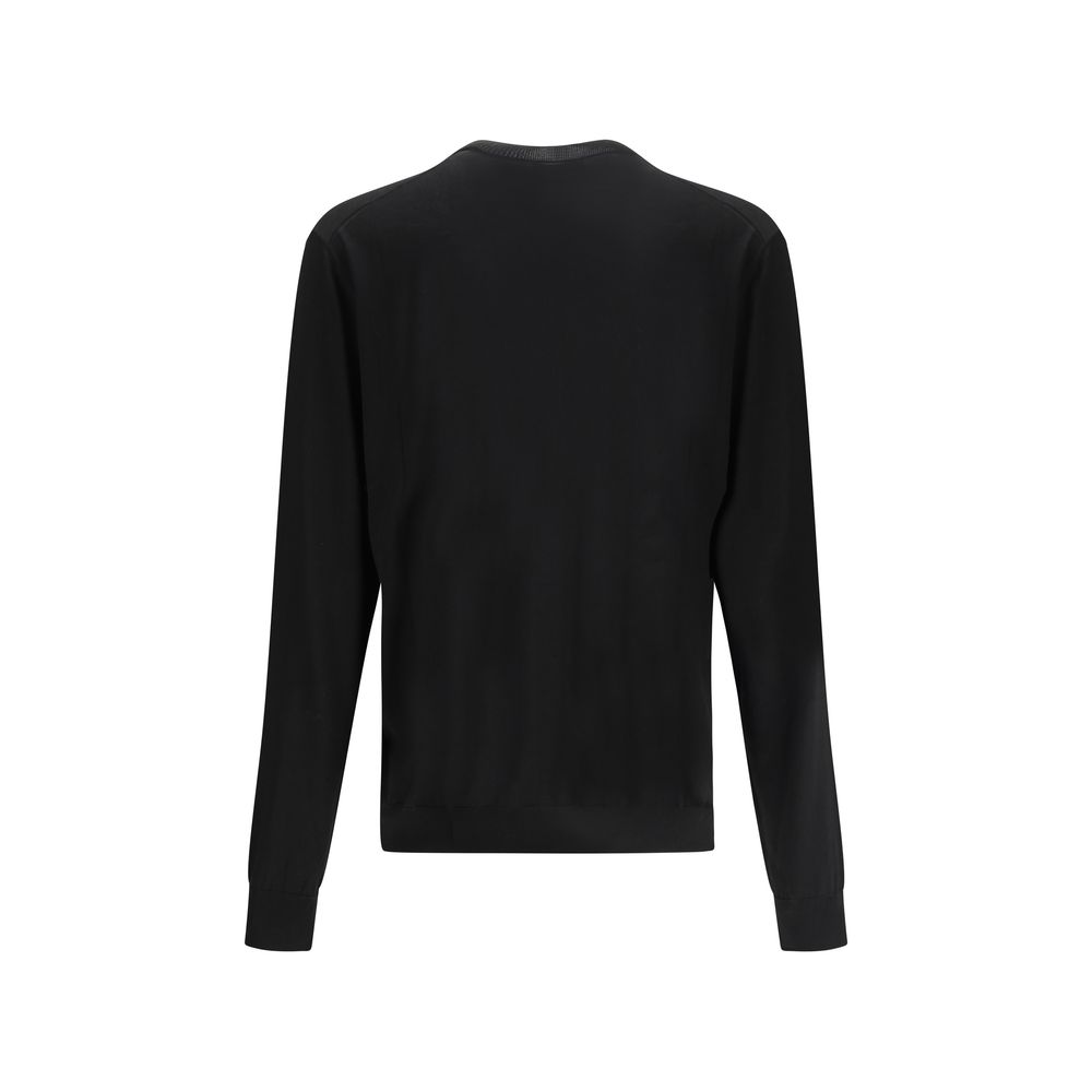 Prada Long Sleeve Crew Neck Sweater Men Black | eBay