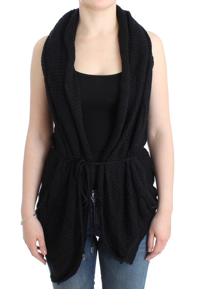 Sleeveless Knitted Cardigan