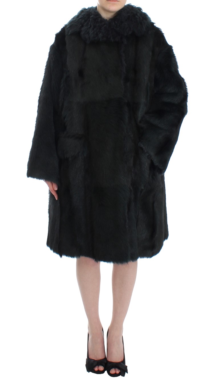 Luxurious  Goat Fur Shearling Long Jacket Coat