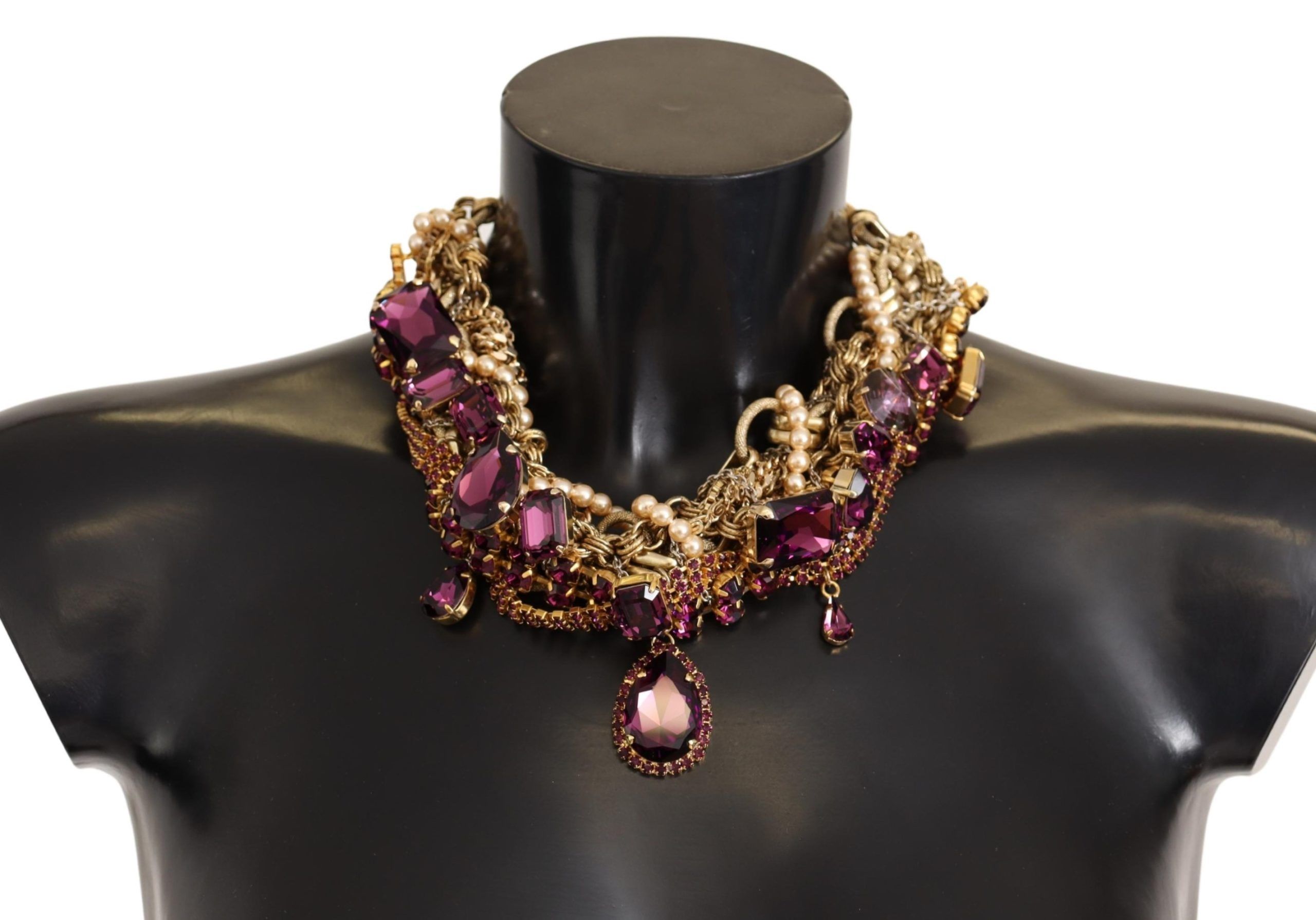 Statement  Purple Crystal Necklace
