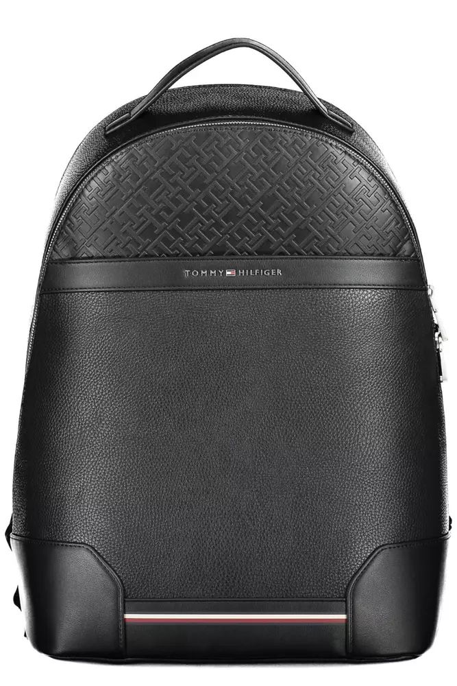 Polyethylene Backpack with Multiple Pockets and Contrasting Details