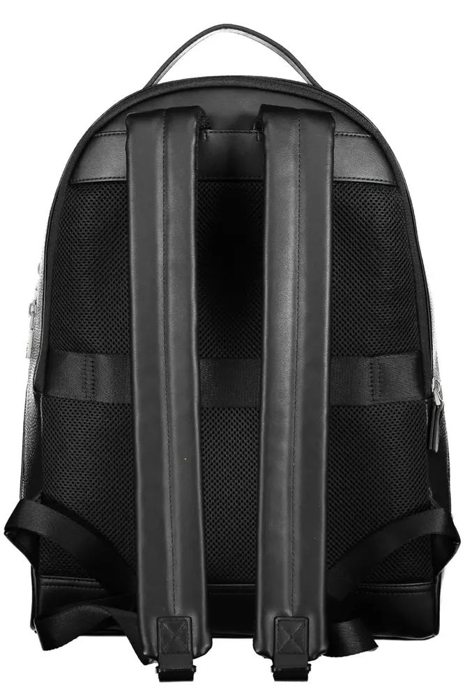 Polyethylene Backpack with Multiple Pockets and Contrasting Details