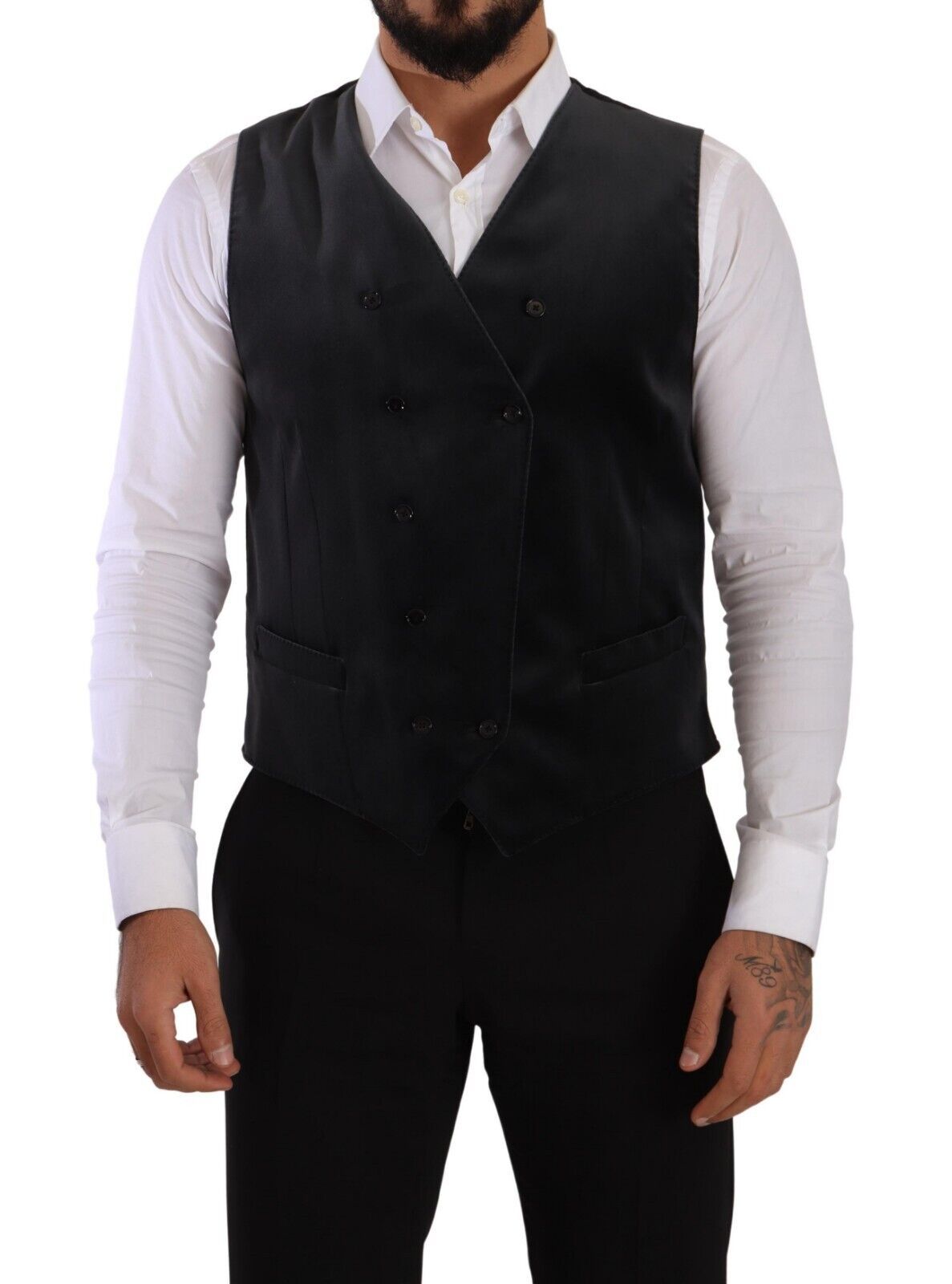 Double Breasted Cotton Waistcoat Vest