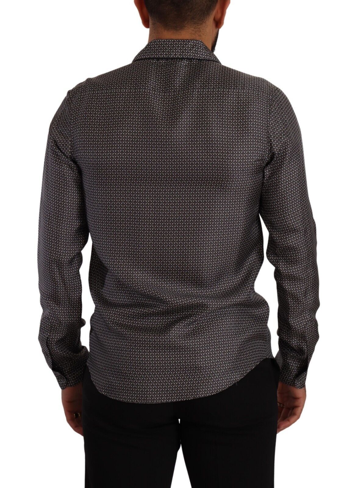 Patterned Silk Slim Fit Shirt