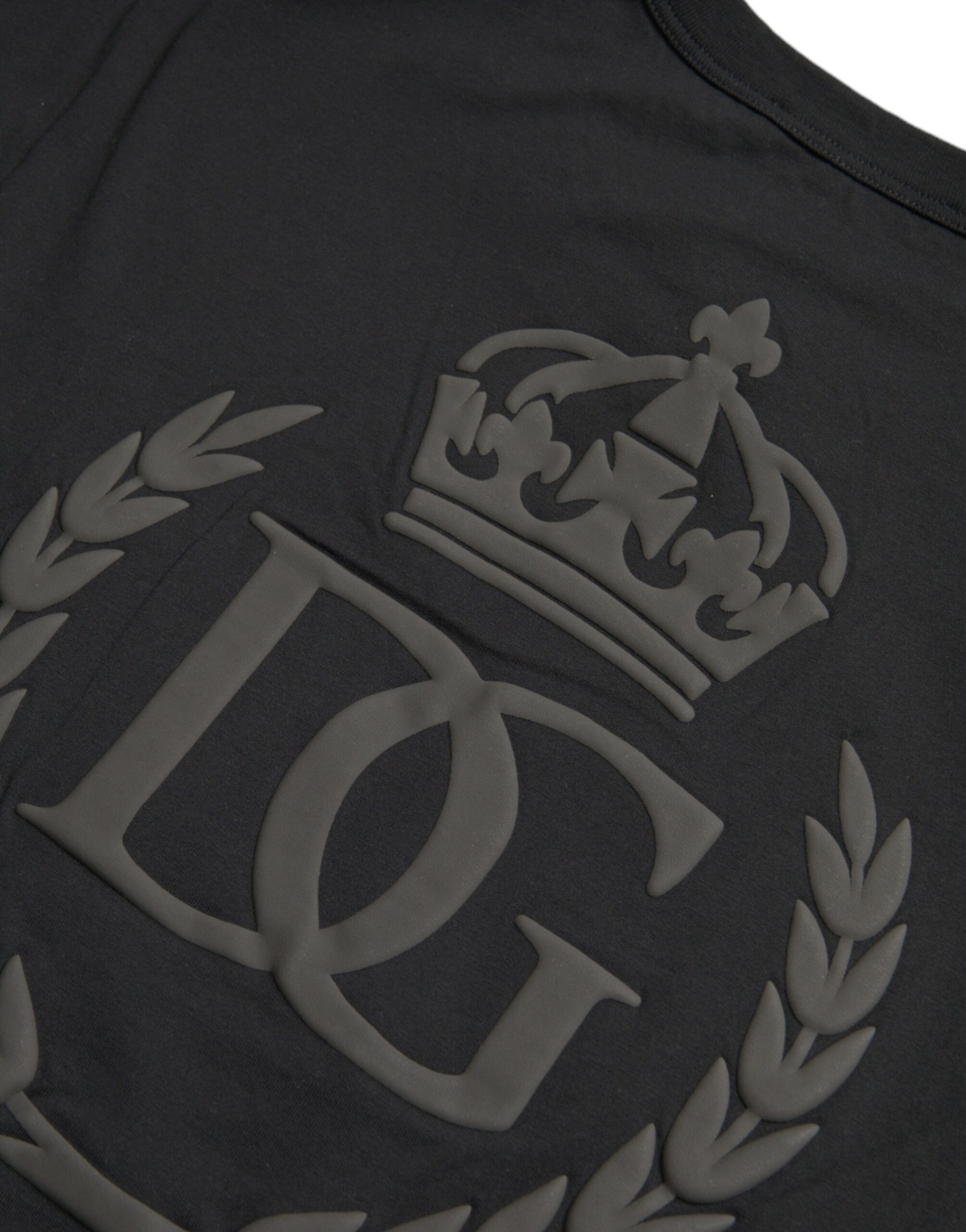 Dolce & Gabbana DG Crest Short Sleeve Tee Men Black Singlets