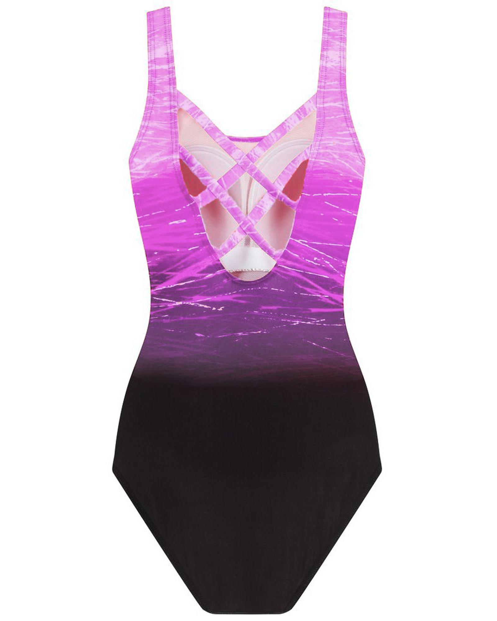 Azura Exchange Purple Gradient Criss Cross Back One Piece Swimsuit Women - Picture 16 of 48