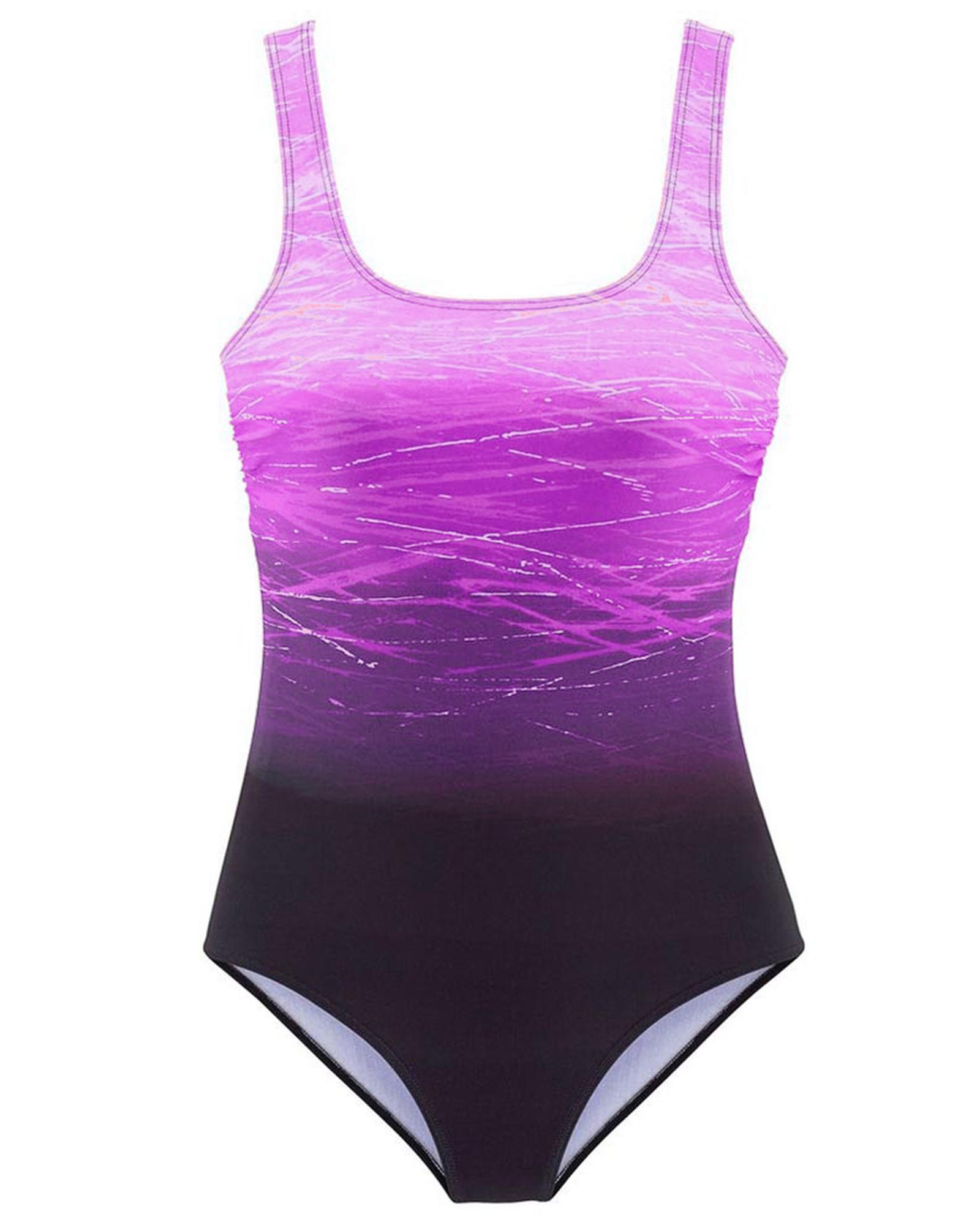 Azura Exchange Purple Gradient Criss Cross Back One Piece Swimsuit Women - Picture 17 of 48