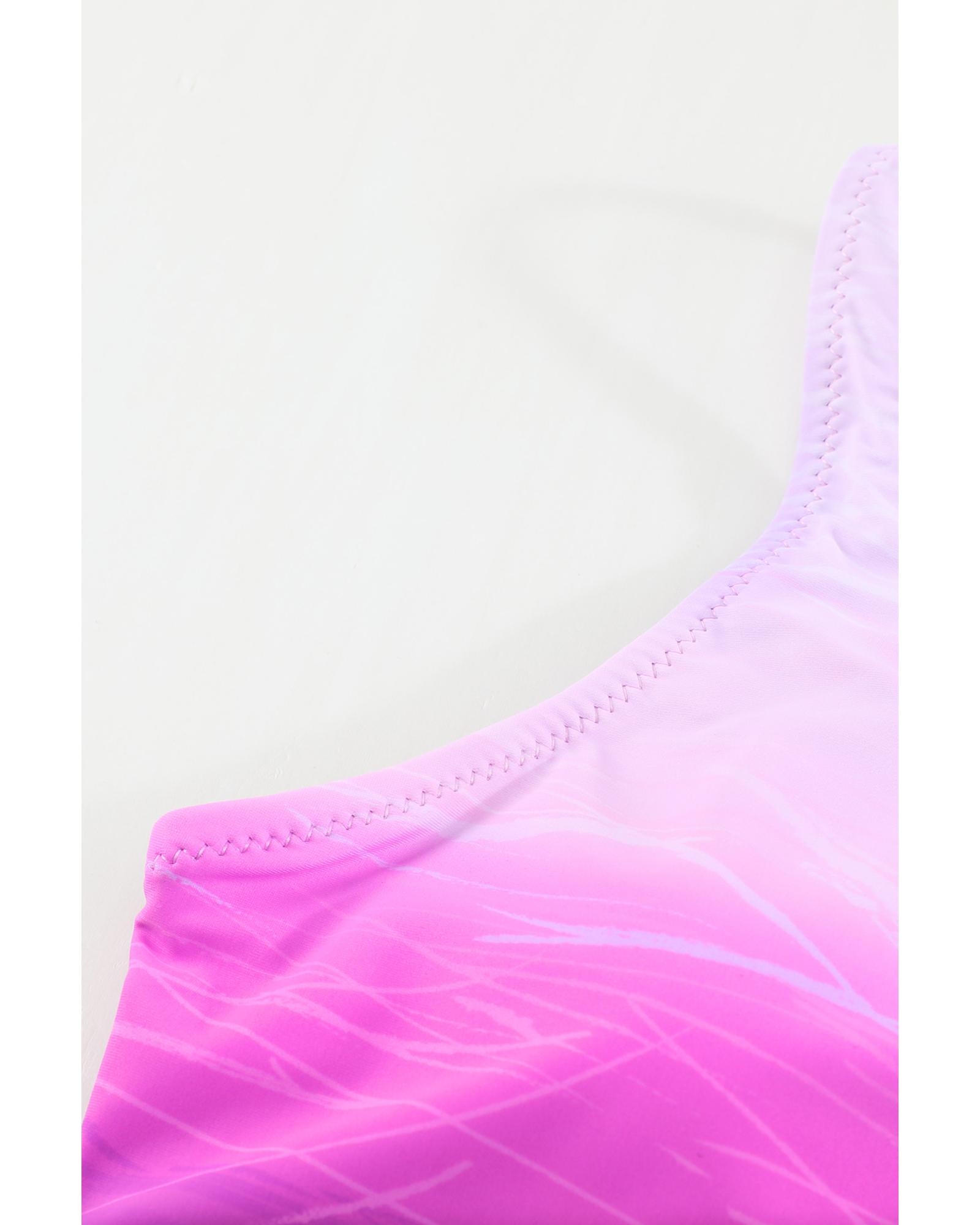 Azura Exchange Purple Gradient Criss Cross Back One Piece Swimsuit Women - Picture 19 of 48