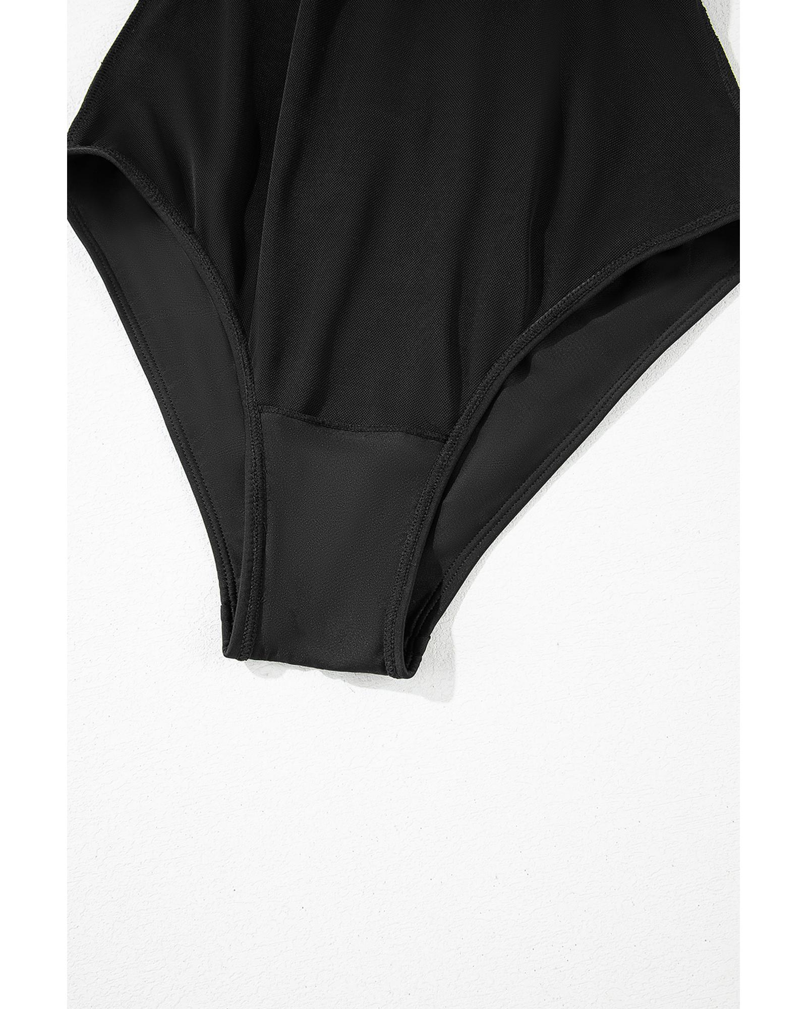 Azura Exchange Black Thin Strap Strappy Lace-up Open Back One Piece Swimsuit - Imagen 22 de 48