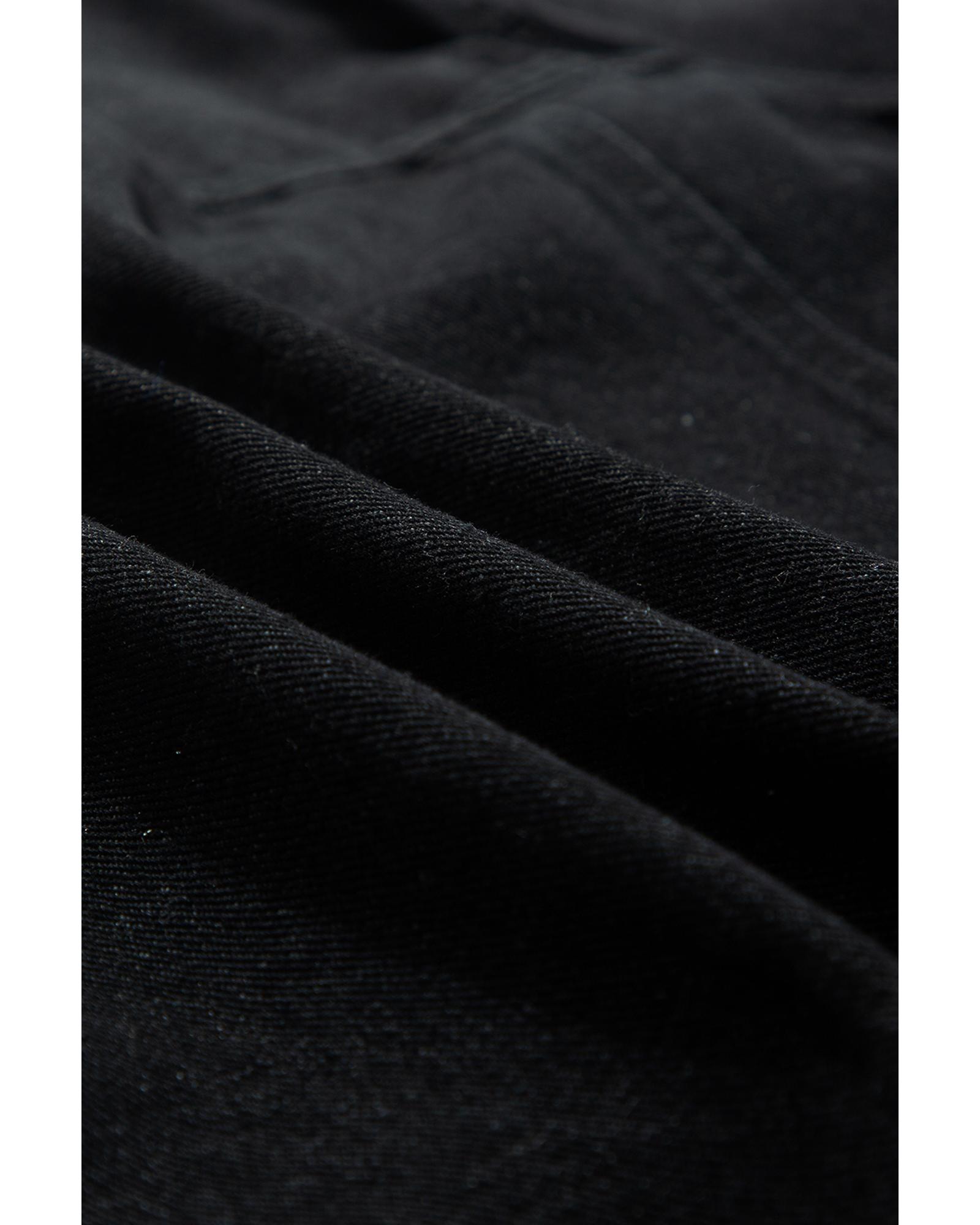 Azura Exchange Black Raw Edge Ruffled Short Sleeve Denim Jacket Women - Imagen 30 de 48