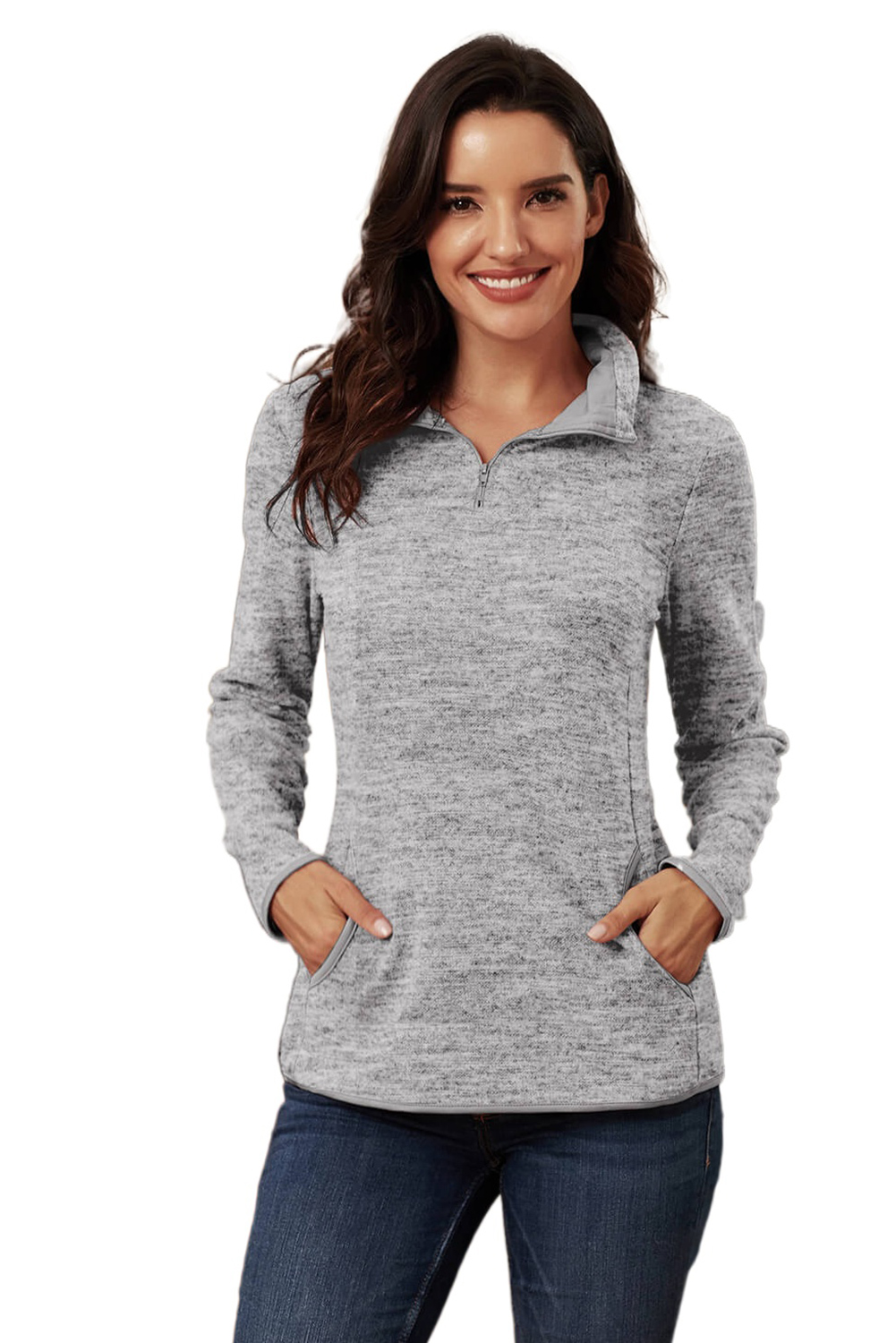 Azura Exchange Quarter Zip Pullover Sweatshirt