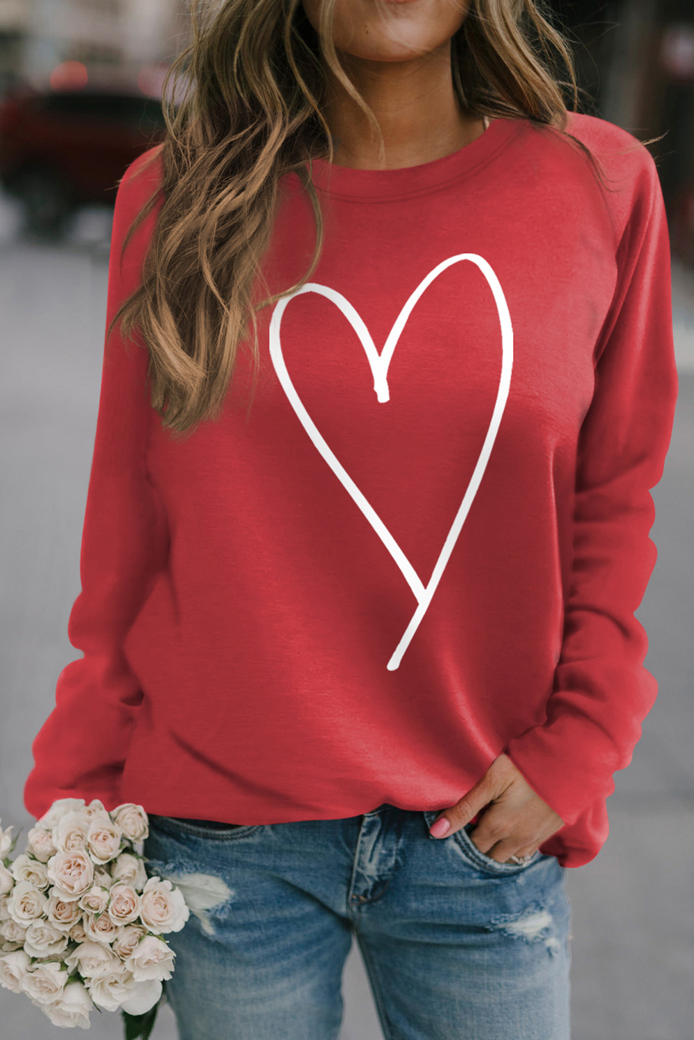 Azura Exchange Heart Graphic Sweatshirt