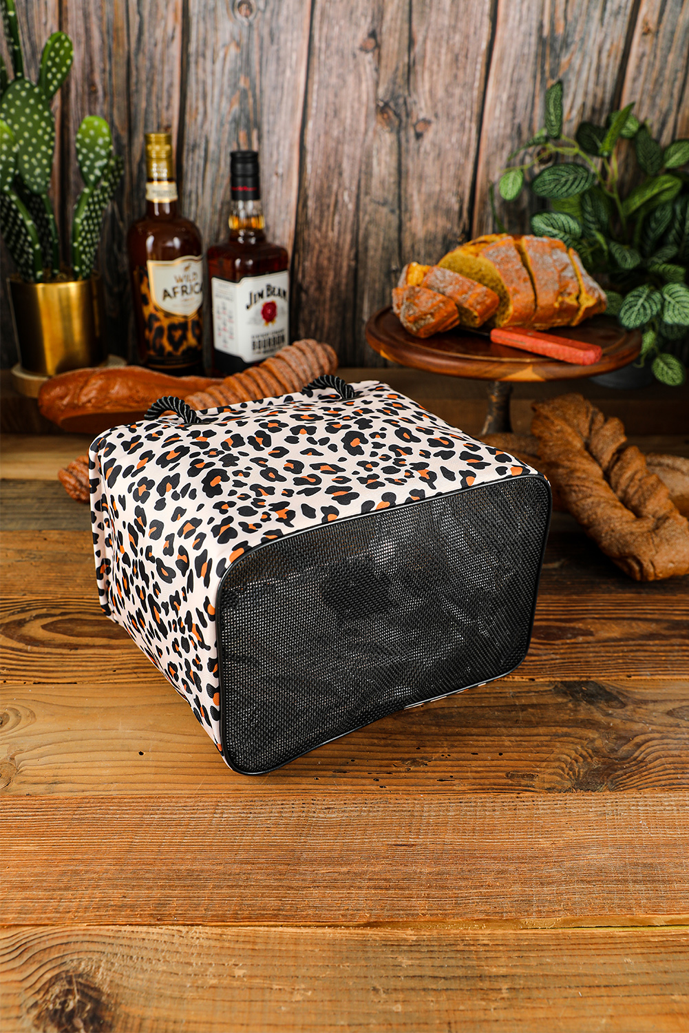 Azura Exchange Waterproof Leopard Canvas Toiletry Bag