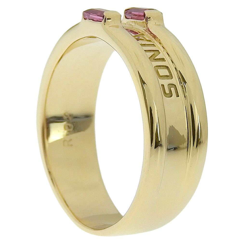 Gold Ruby Logo Ring