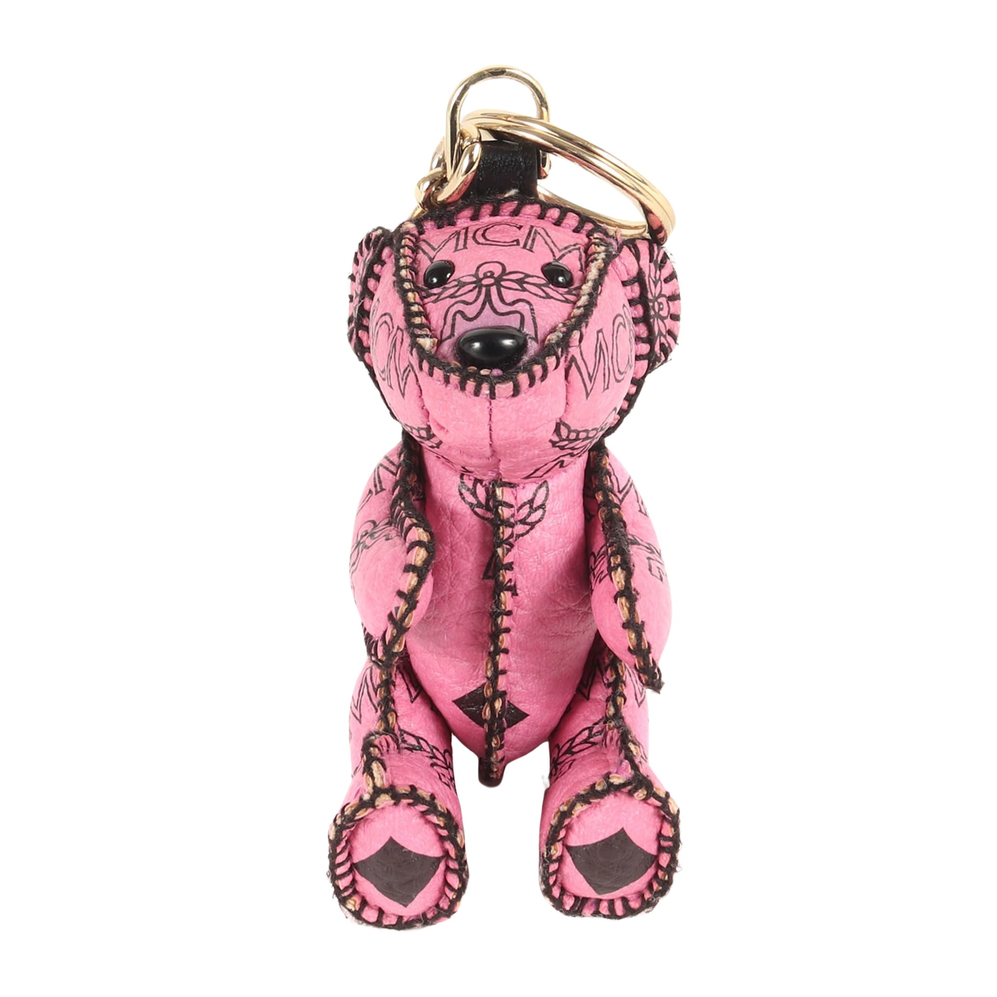 Pink Leather Keyring by MCM