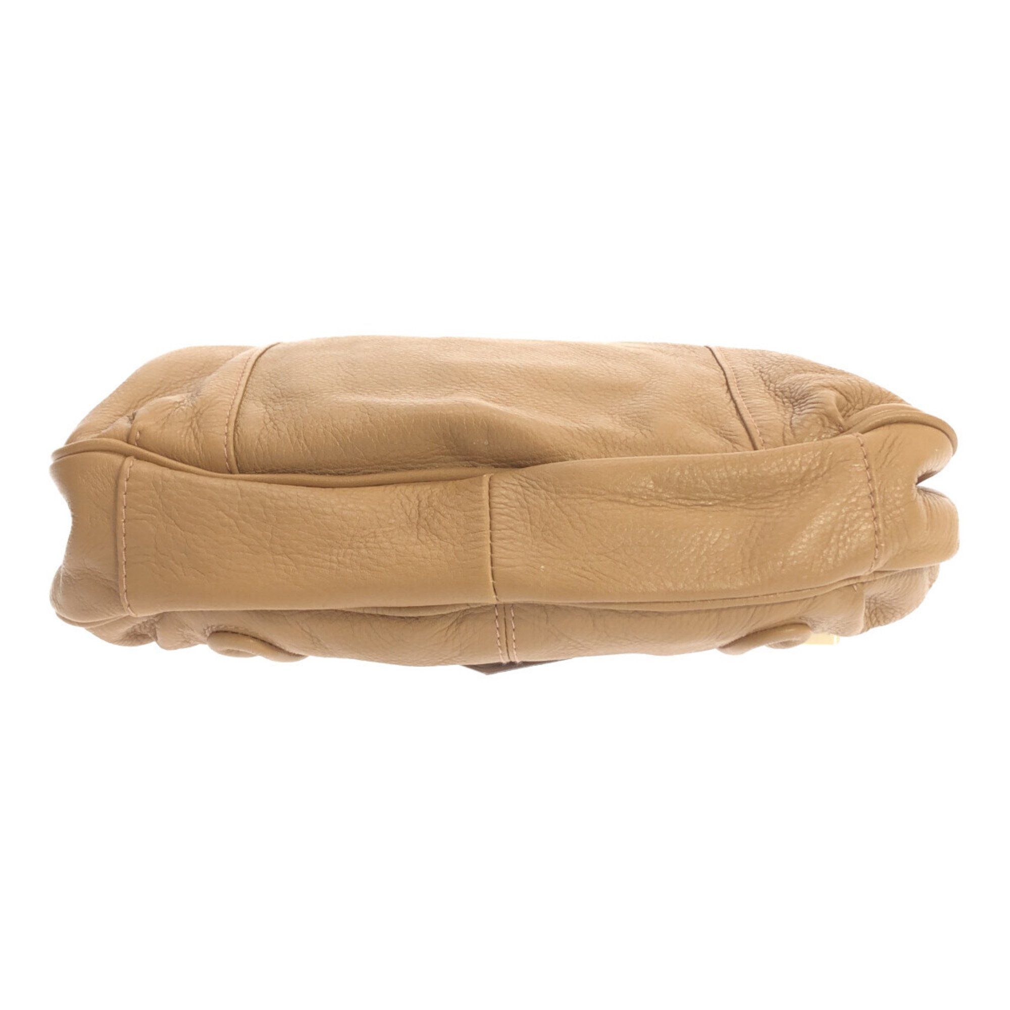 Chic Beige Leather Shoulder Bag for Women