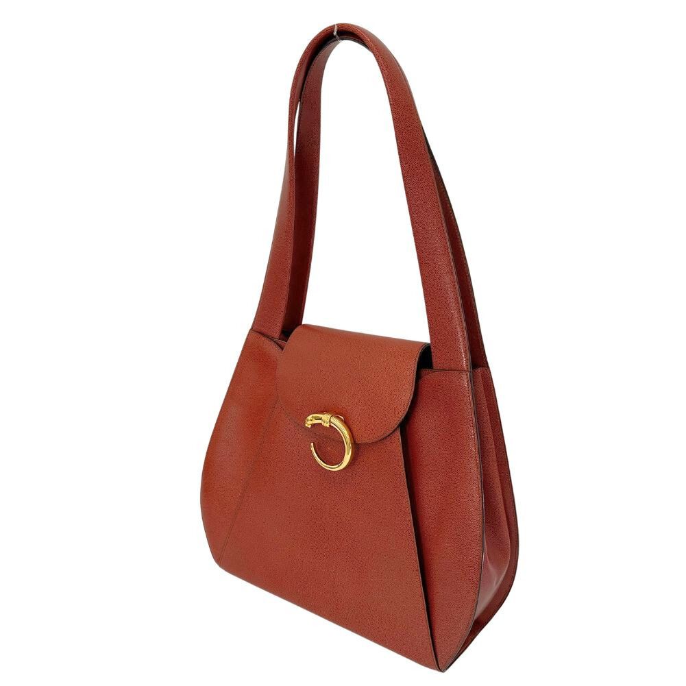 Burgundy Leather Shoulder Bag with Modern Look