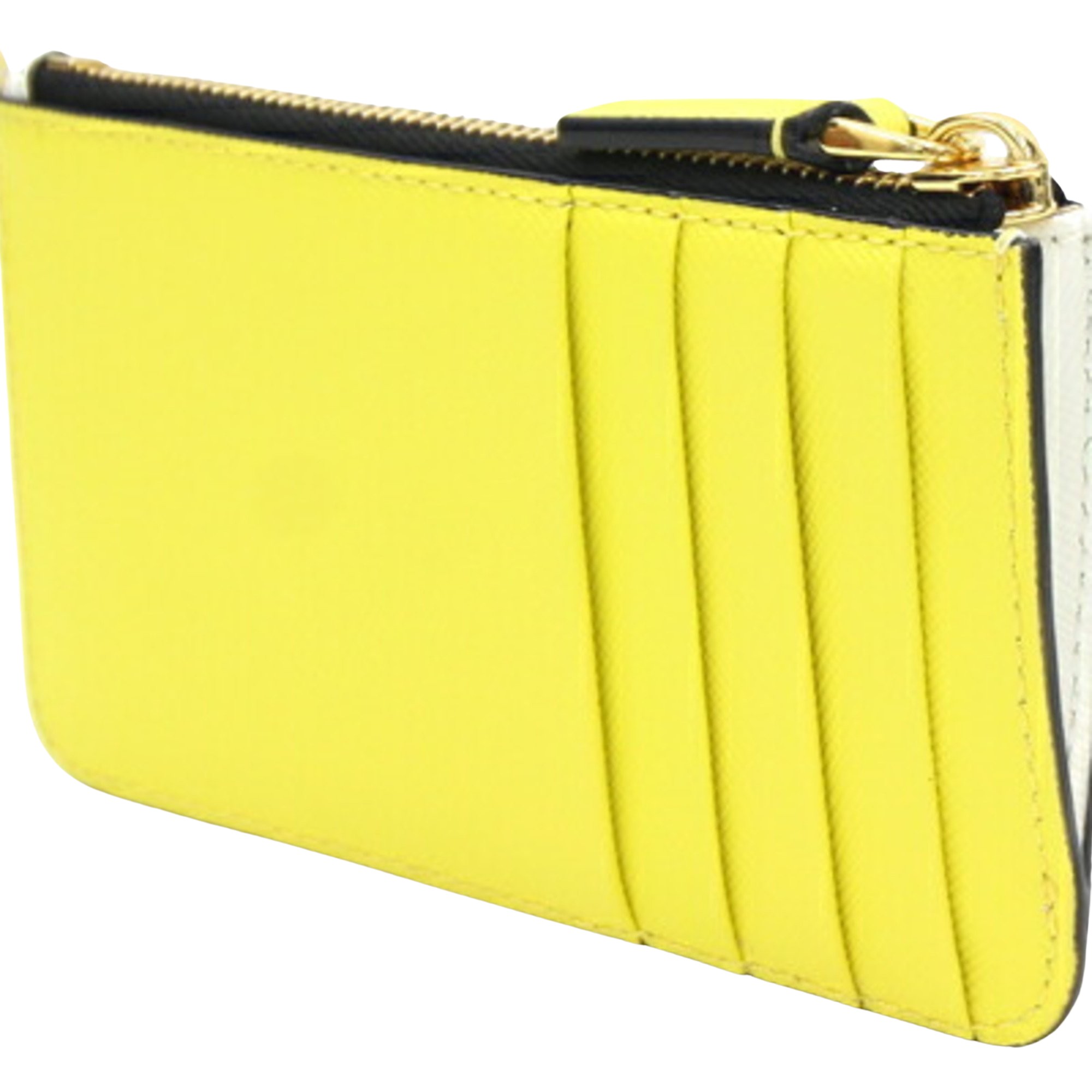 Yellow Leather Bi-fold Wallet