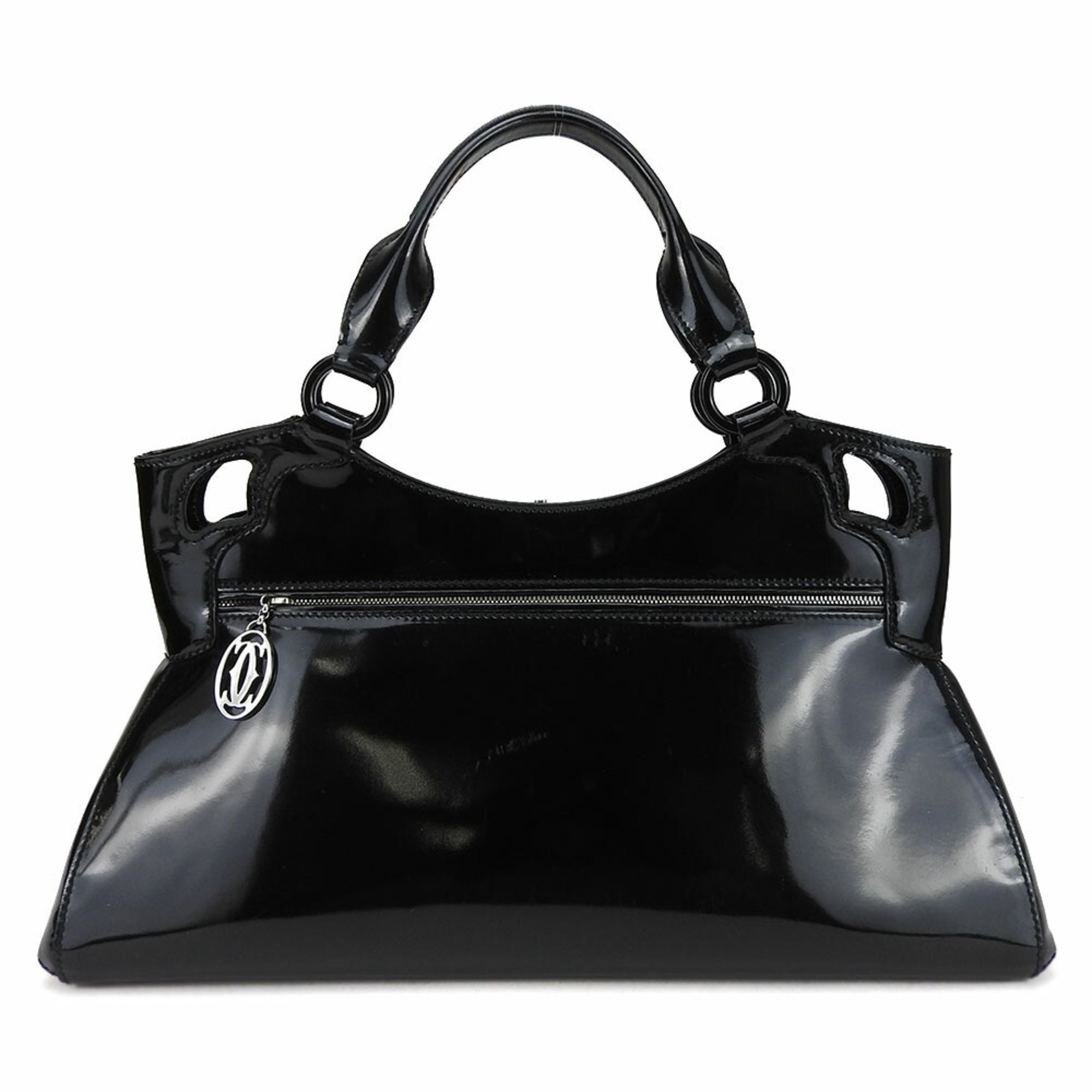 Black Leather Handbag by Famous Designer