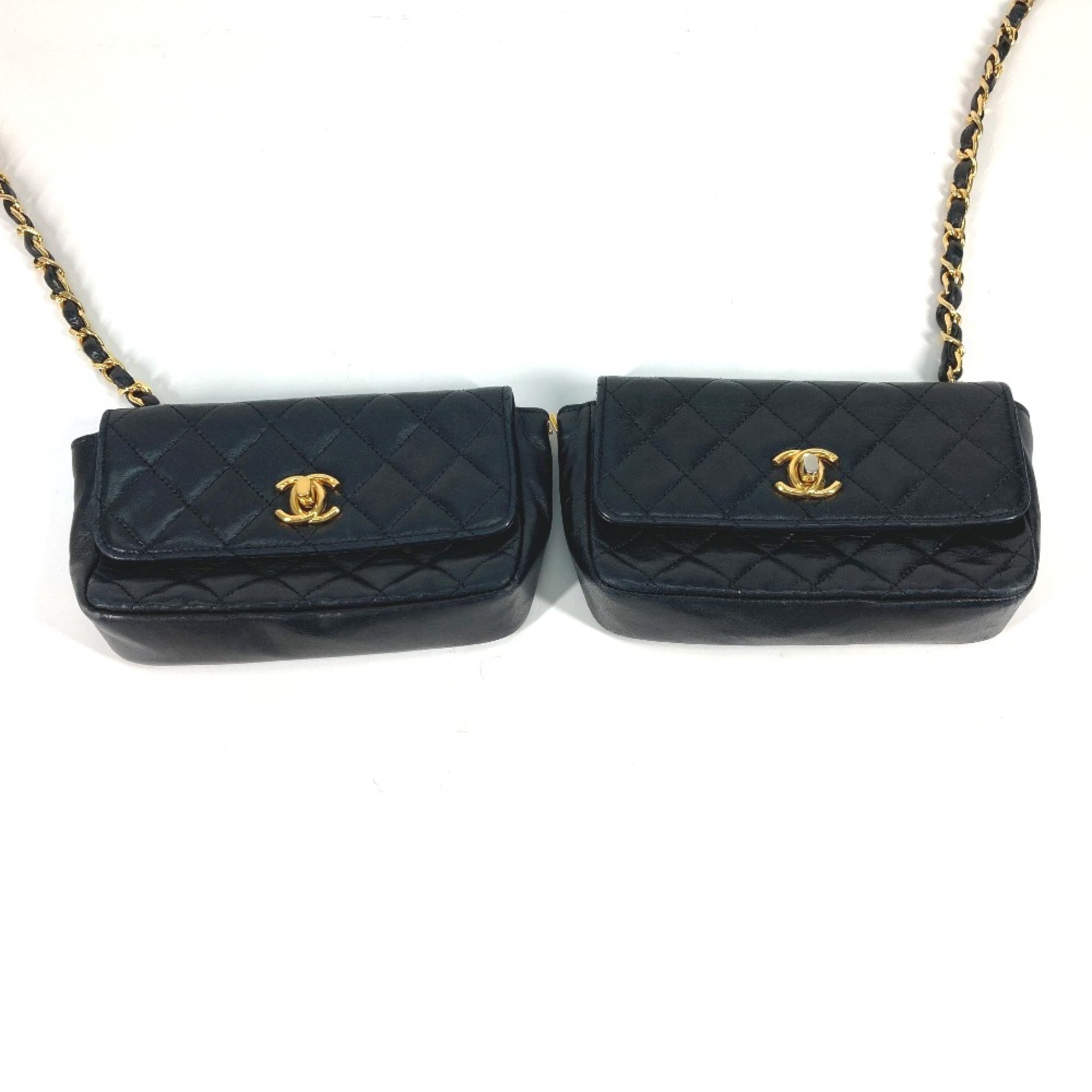 Double Flap Chain Bag Quilted Lambskin