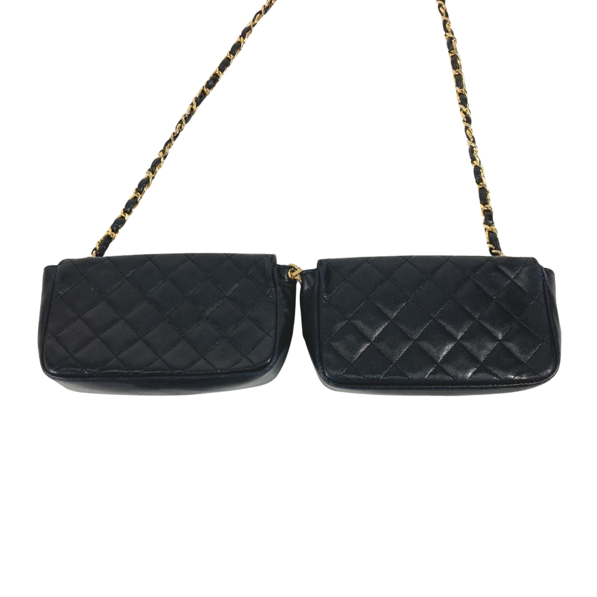 Double Flap Chain Bag Quilted Lambskin