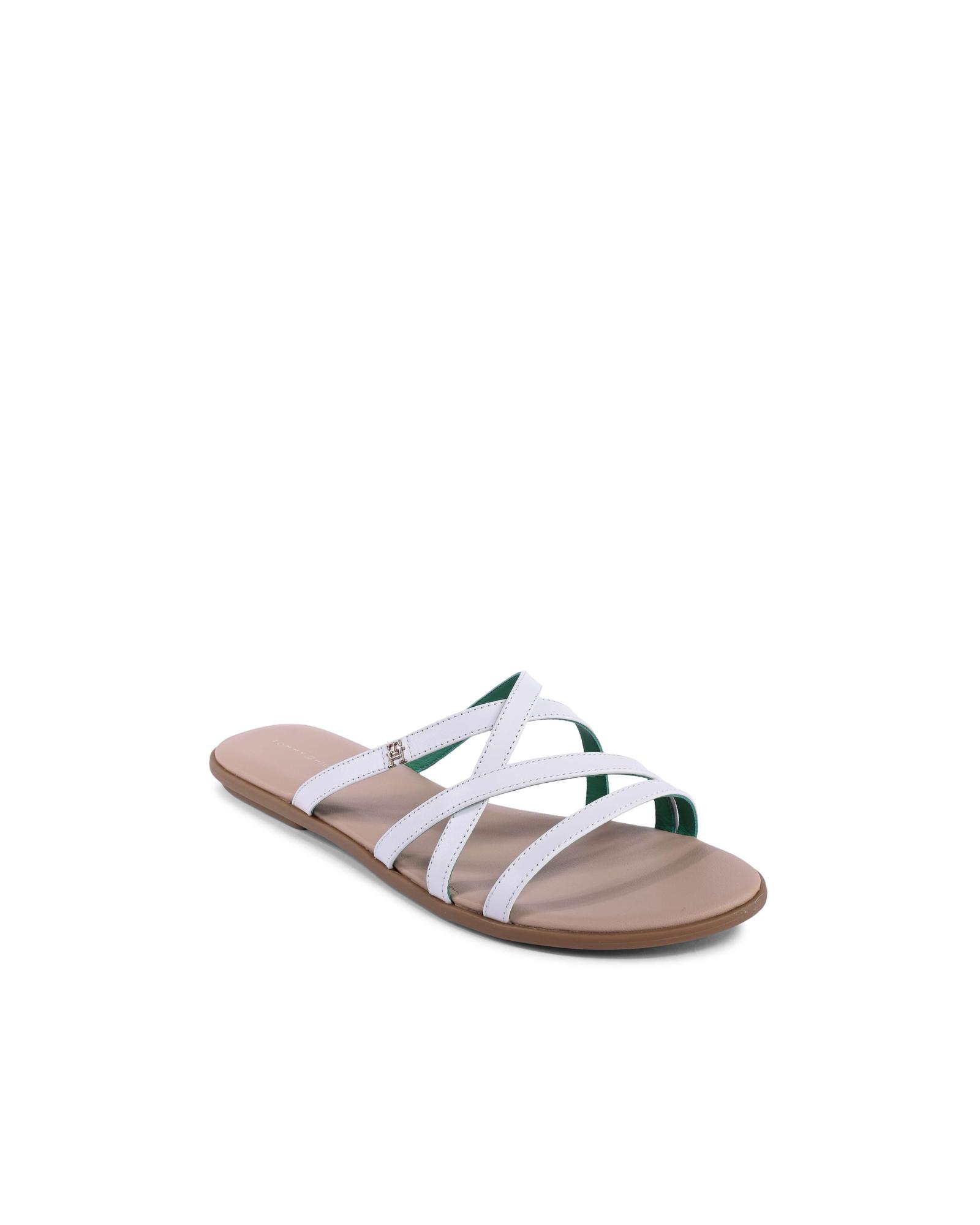 Tommy Hilfiger Cross Strap Flat Sandals Women White - Picture 2 of 4