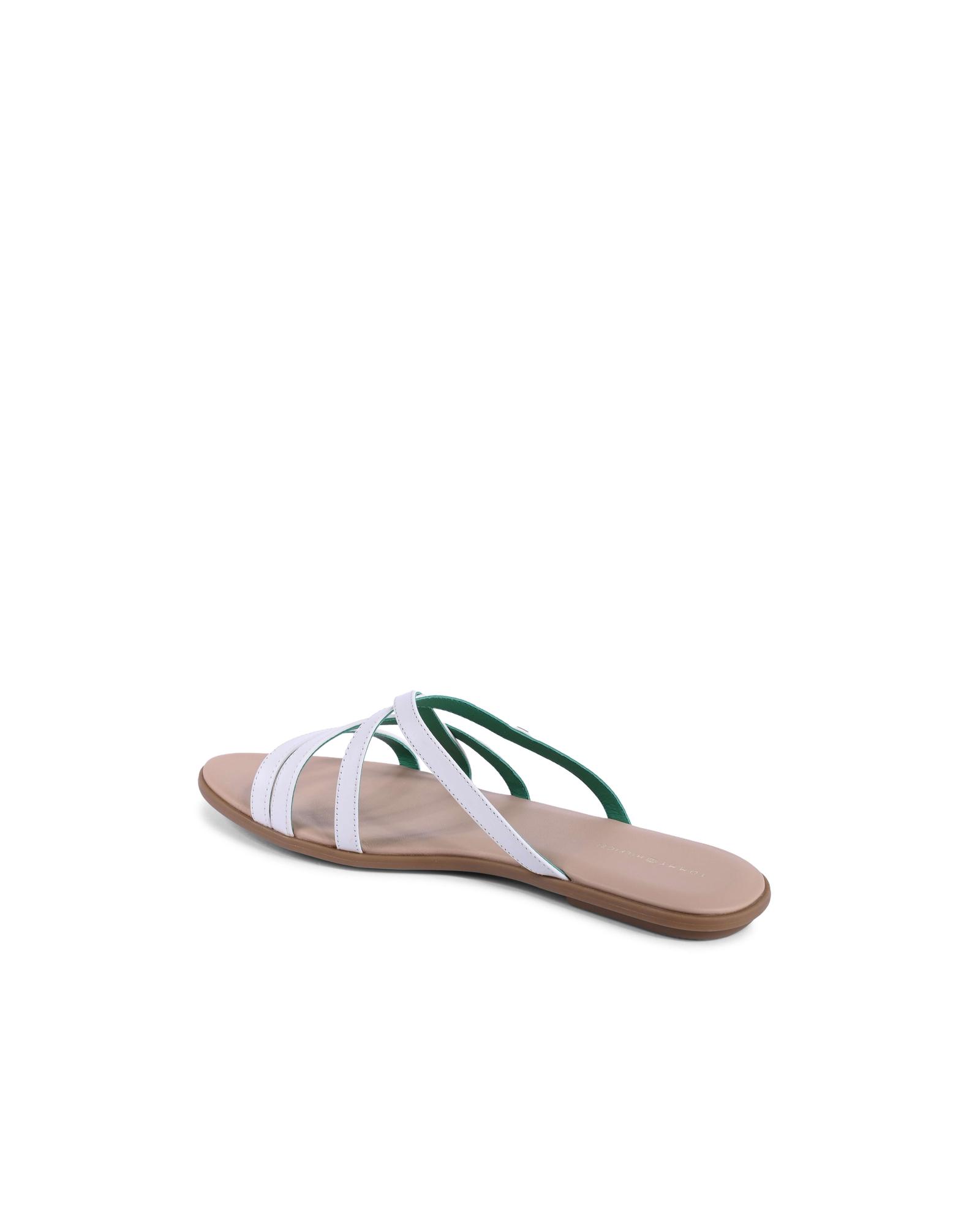 Tommy Hilfiger Cross Strap Flat Sandals Women White - Picture 3 of 4