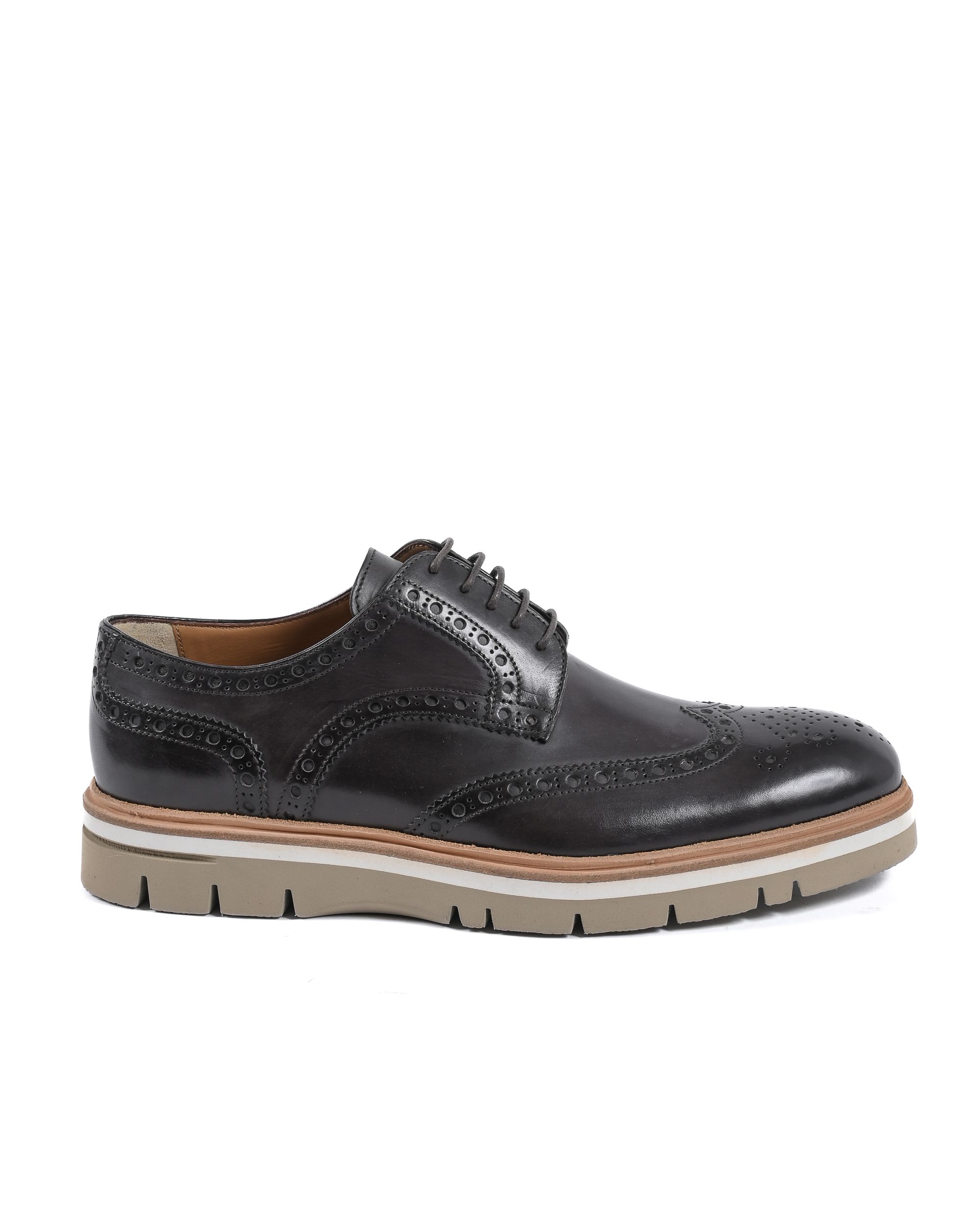 Dark Brown Leather Brogue Shoes