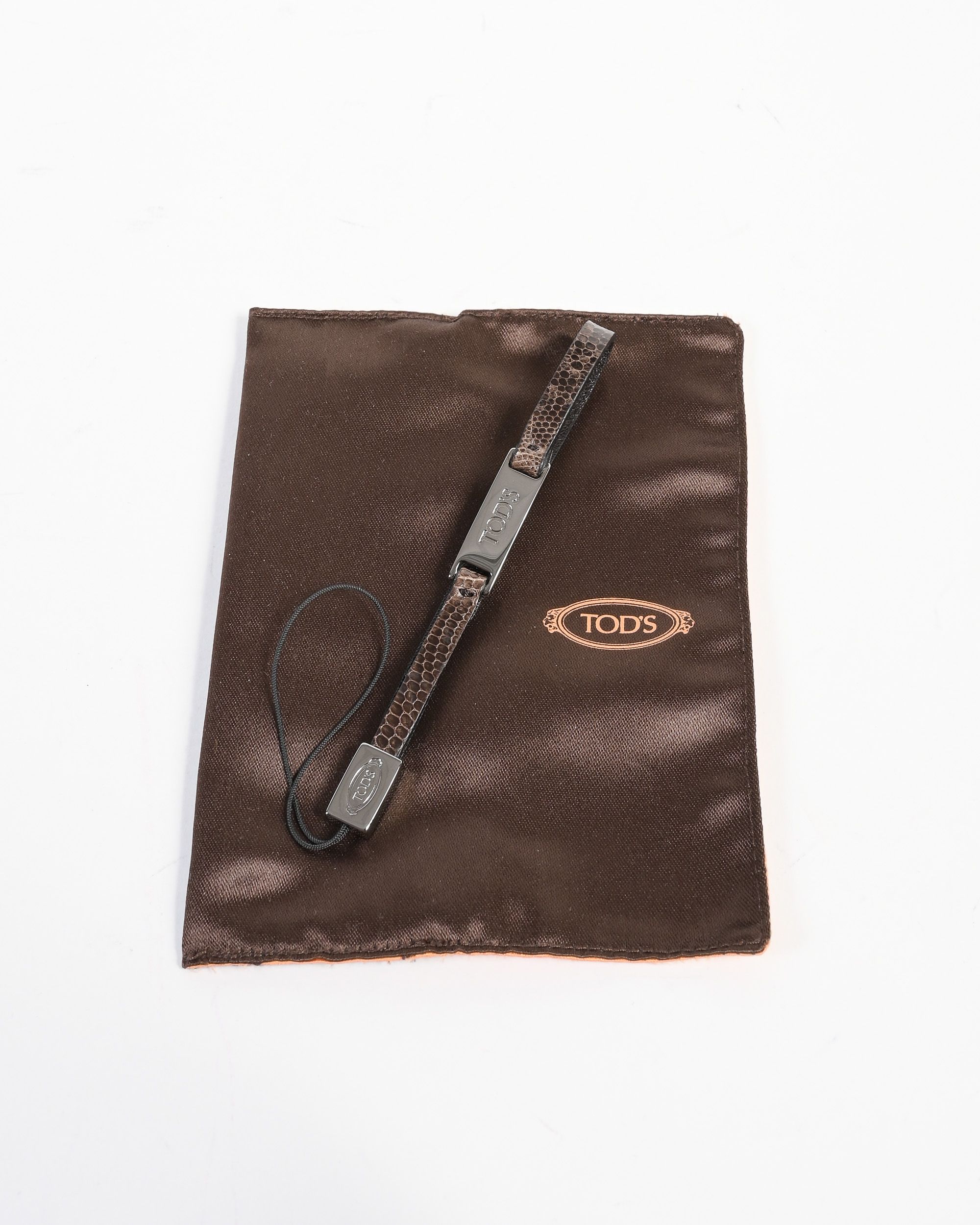 Leather Phone Strap with Metal Detail